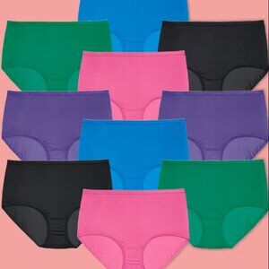 Comfort choice 10 pairs multi colored cotton briefs Size 13